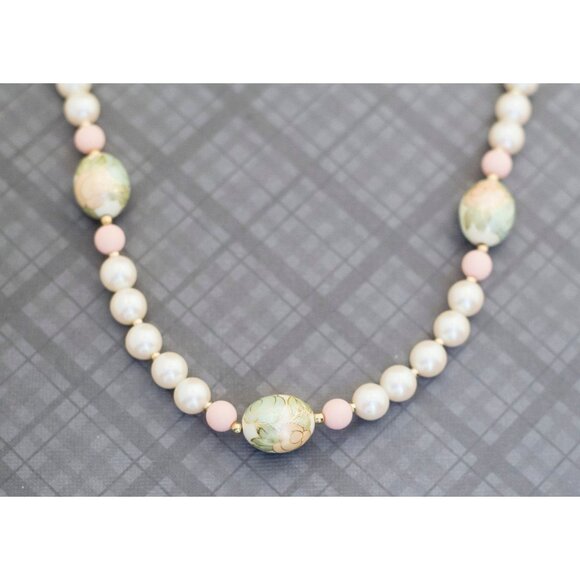 Vintage Victorian Pearl Beaded Necklace 30 Inches by Japan G20 - Picture 1 of 5